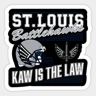 St. Louis Battlehawks - Kaw Is The Law - Ufl Sticker